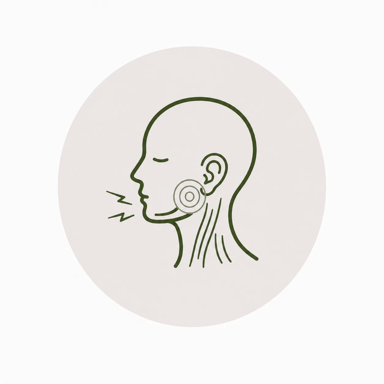 Symbolillustration zum Thema CMD und Kiefergelenkbeschwerden