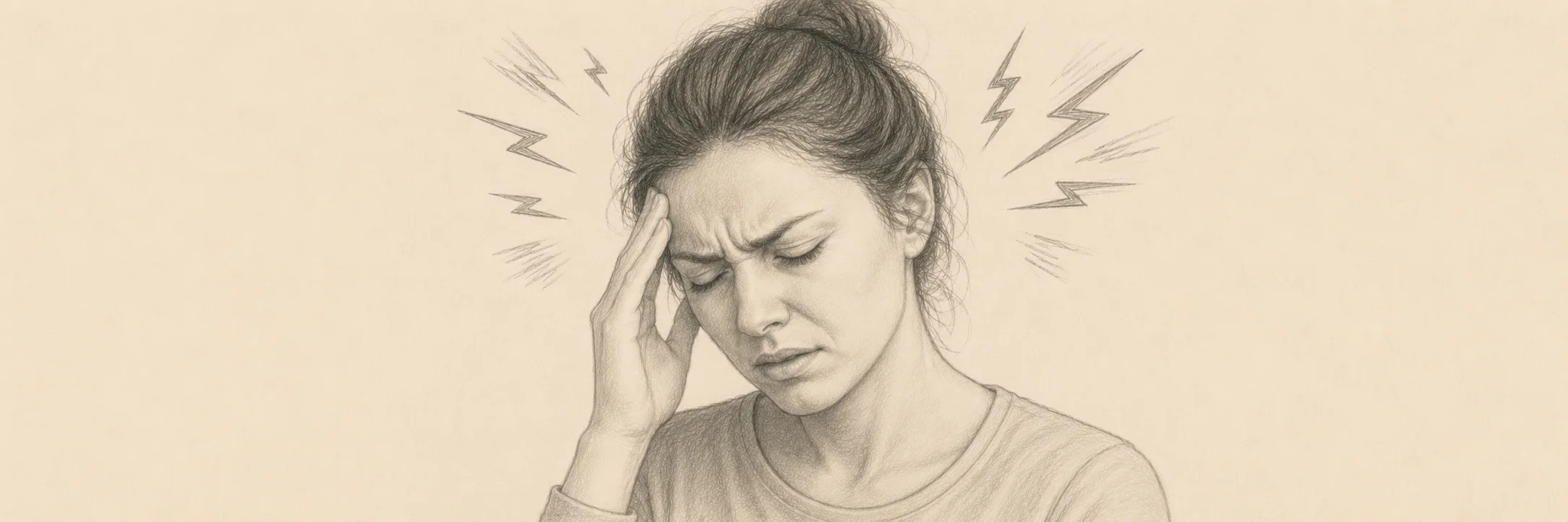 Person mit Kopfschmerzen als Illustration zum Thema Migräne