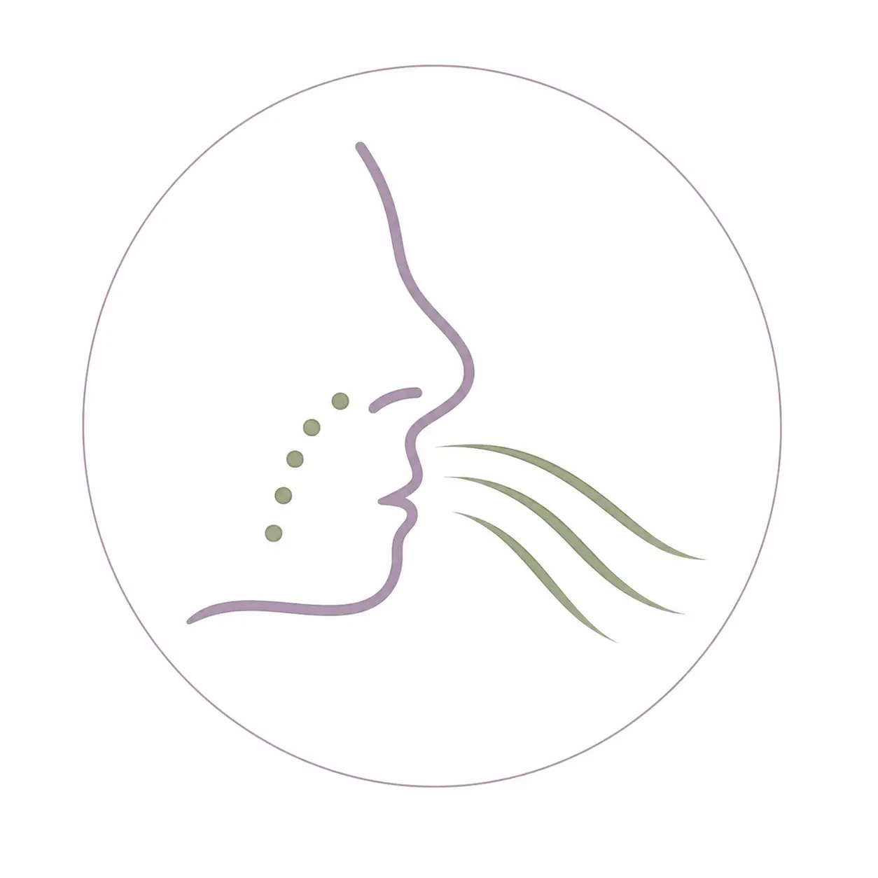 Illustration eines Gesichts mit geöffneter Mundatmung.